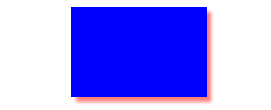 Пример тени в Canvas - синий прямоугольник с красной тенью